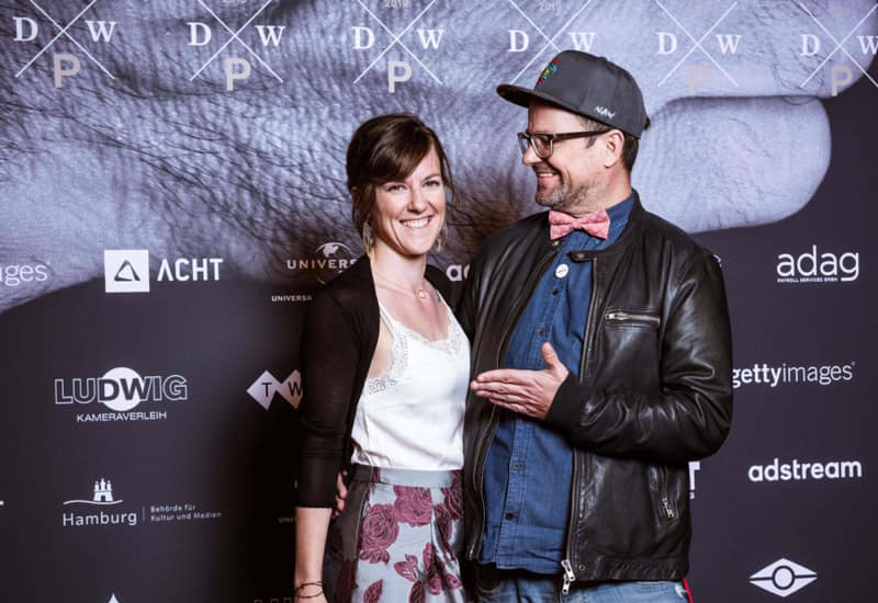 Links: Anna Wittke Rechts: Michael Kasper beim Deutschen Werbefilmpreis